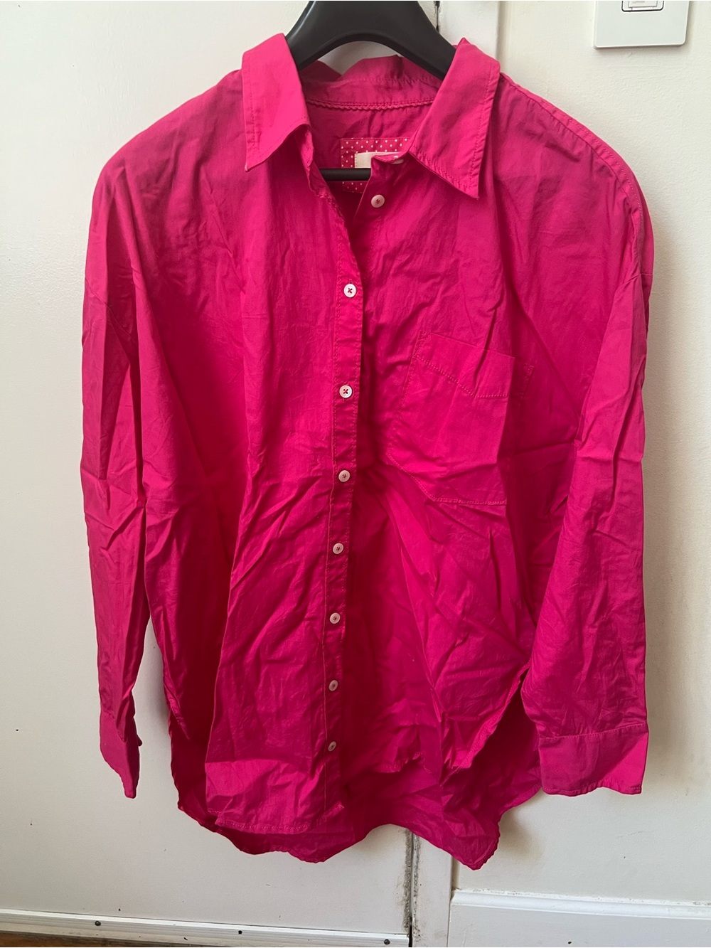 Maeve Bright Fuchsia Button-Down Shirt